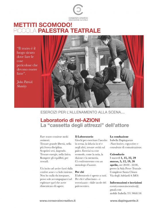 Mettiti scomodo – Piccola Palestra Teatrale