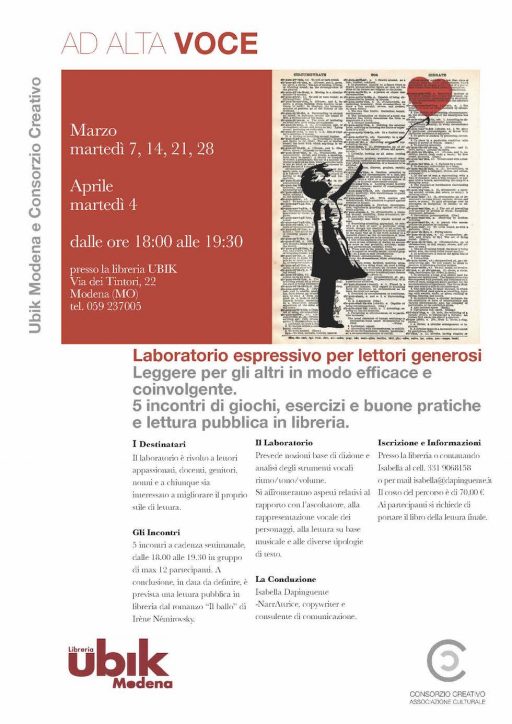 Laboratorio espressivo per lettori generosi